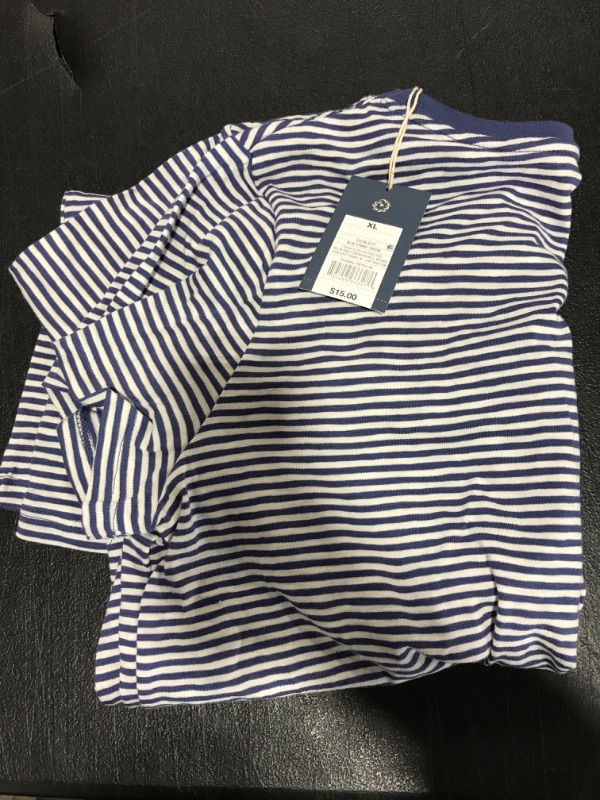 Photo 2 of [Size XL] Women's Short Sleeve T-Shirt Dress - Universal Thread- Blue Striped XL