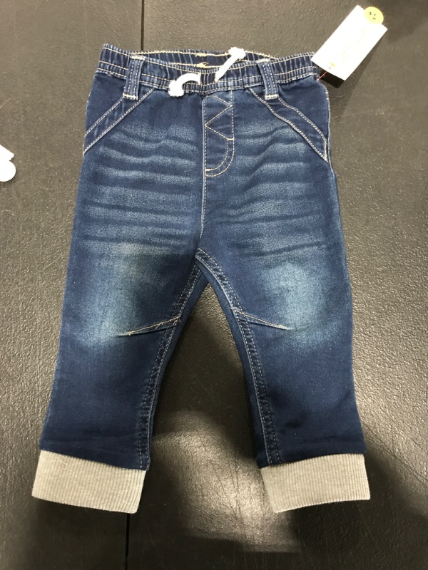 Photo 2 of [Size 6-9mo] Baby Boys' Jogger Jeans - Cat & Jack™ Dark Wash
