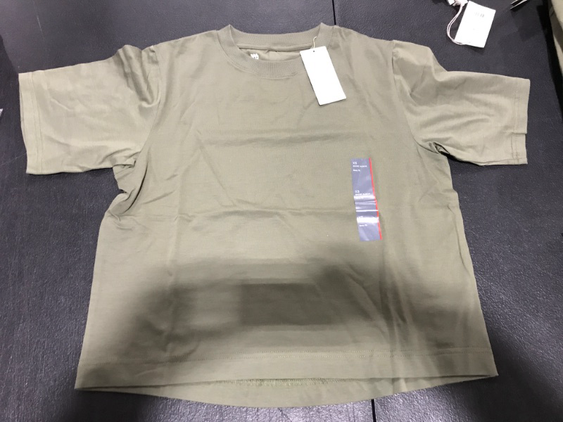 Photo 2 of [Size XS] Olive Green Supima Cotton Cropped Active Short Sleeve Top - XSmall

