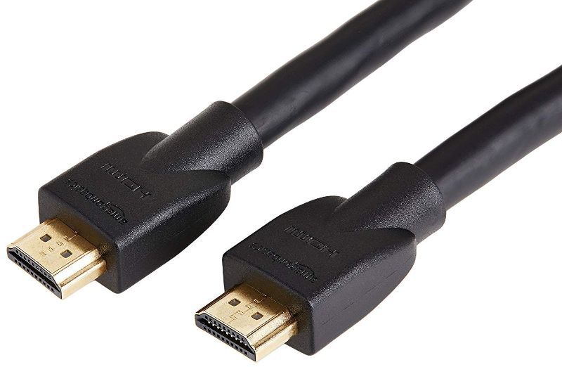 Photo 1 of Amazon Basics High-Speed HDMI Cable, A Male to A Male, 18 Gbps, 4K/60Hz, 25 Feet, Black

