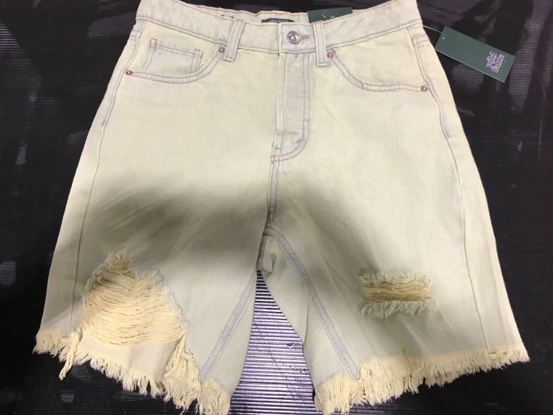 Photo 2 of [Size 6] Women's High-Rise Wide Leg Bermuda Jean Shorts - Wild Fable™
