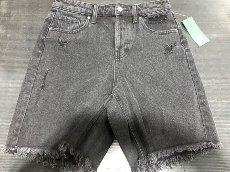 Photo 2 of [Size 10] Women's High-Rise Wide Leg Bermuda Jean Shorts - Wild Fable™