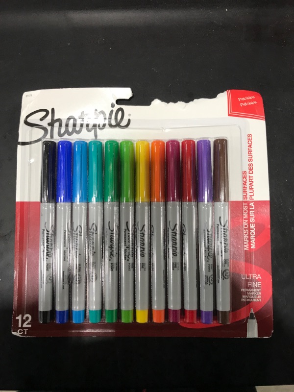 Photo 2 of Sharpie 12pk Permanent Markers Ultra Fine Tip Multicolored