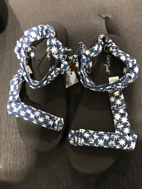 Photo 2 of [Size 3] Girls' Mae Ankle Quarter Sandals - Cat & Jack™ Blue
