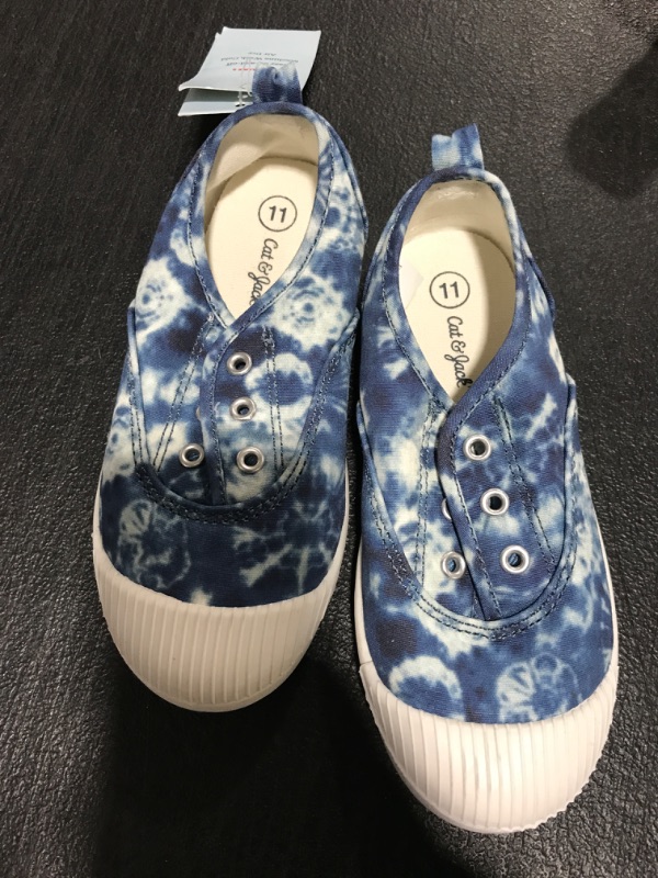 Photo 2 of [Size 11] Toddler Rory Tie-Dye Slip-on Sneakers - Cat & Jack™ Navy
