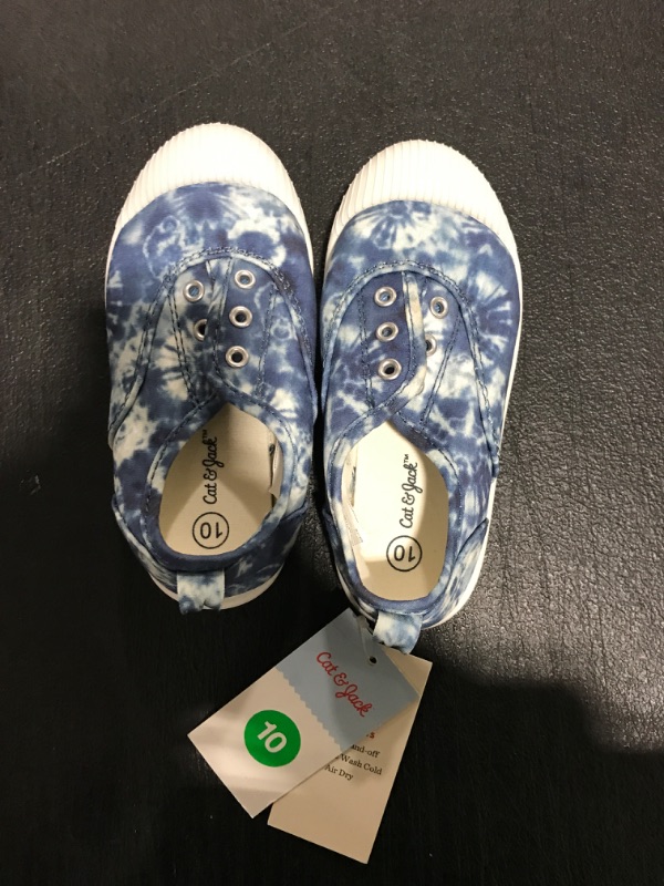 Photo 2 of [Size 10] Toddler Rory Tie-Dye Slip-on Sneakers - Cat & Jack™ Navy