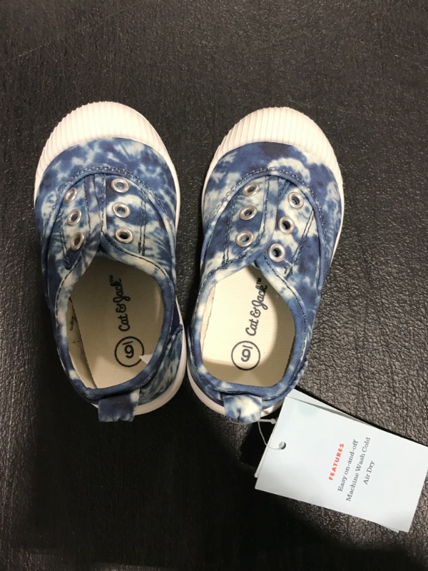 Photo 2 of [Size 6] Toddler Rory Tie-Dye Slip-on Sneakers - Cat & Jack™ Navy