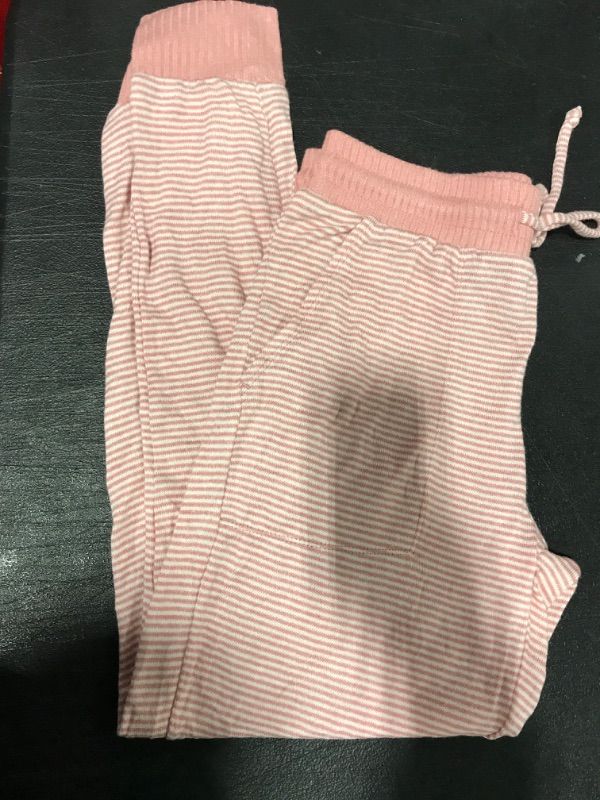 Photo 2 of [Size L] Rose Red Striped Perfectly Cozy Jogger Pajama Sleep Pants - Pink
