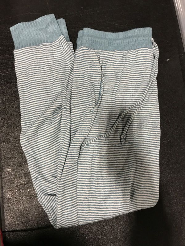 Photo 2 of [Size M] Blue Striped Perfectly Cozy Jogger Pajama Sleep Pants
