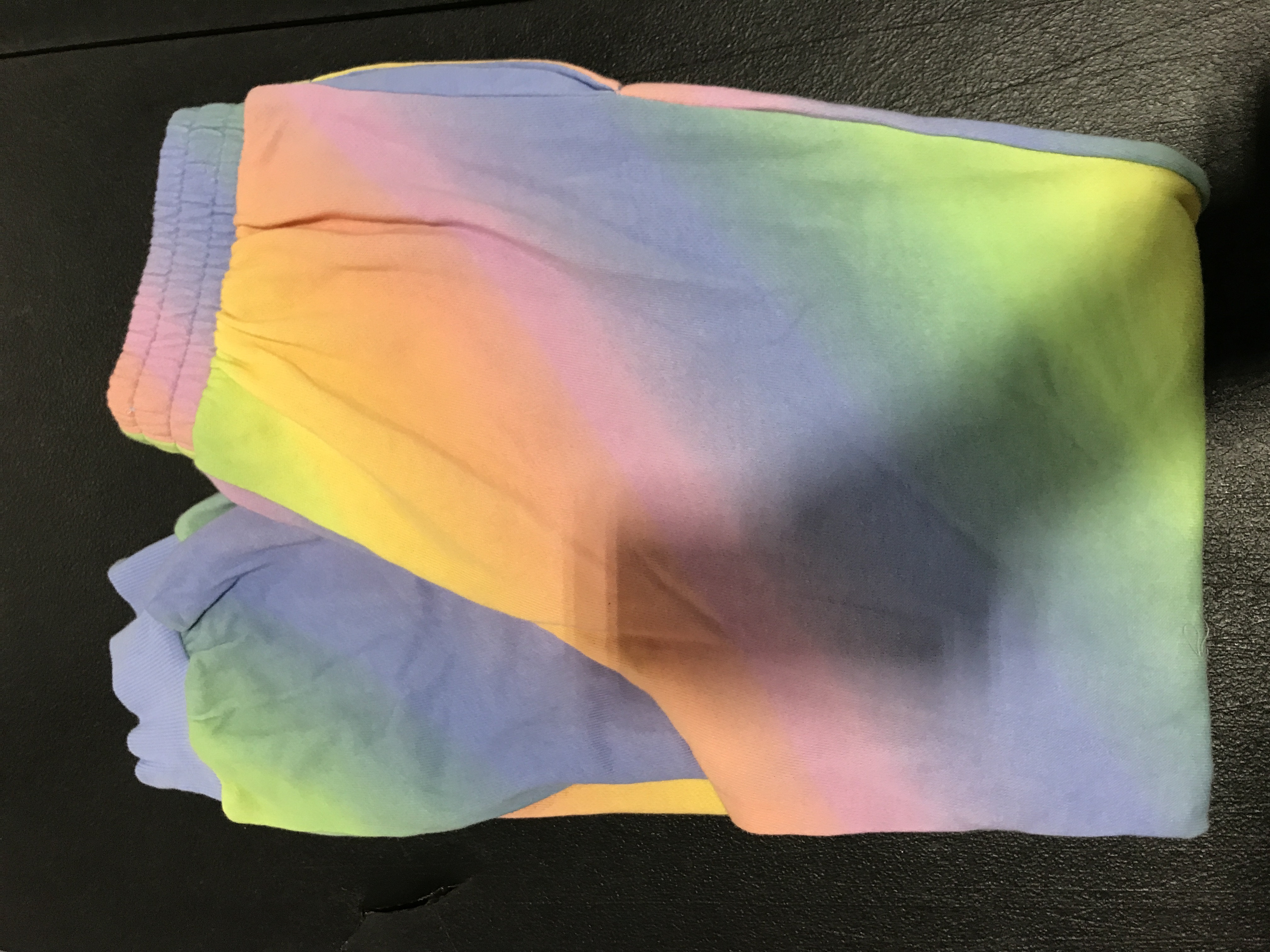 Photo 2 of [Size L] Women's Rainbow-Dye French Terry Lounge Joggers - Colsie™
