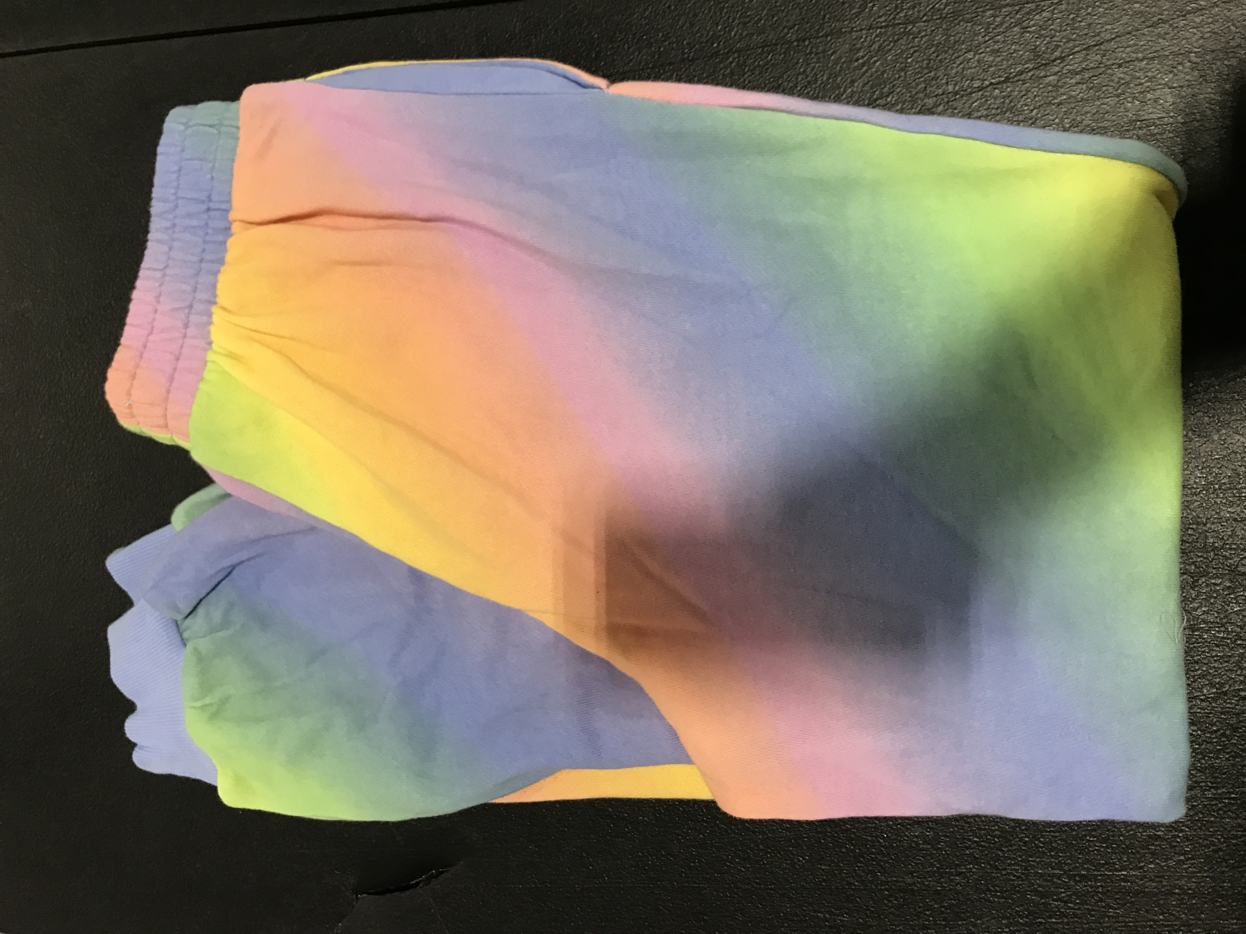 Photo 2 of [Size S] Women's Rainbow-Dye French Terry Lounge Joggers - Colsie™
