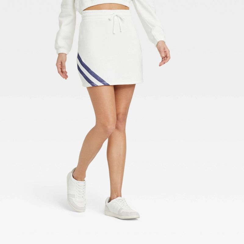 Photo 1 of [Size XS] Women's USA Tennis Graphic Mini Skirt -White
