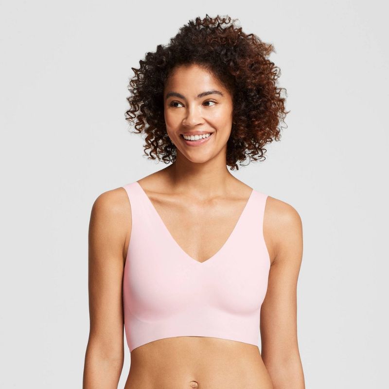 Photo 1 of [Size L] True & Co. True Everybody Women's V-Neck Bra -Pink