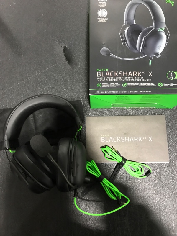 Photo 2 of Razer BlackShark V2 X Gaming Headset: 7.1 Surround Sound - 50mm Drivers - Memory Foam Cushion - for PC, PS4, PS5, Switch, Xbox One, Xbox Series X|S, Mobile - 3.5mm Audio Jack - Classic Black