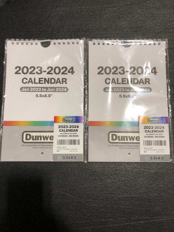 Photo 1 of LOT OF 2 DUNWELL 2023-2024 CALENDARS. 5.5 x 8.5 INCH. 