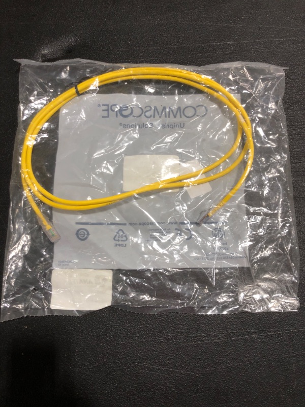 Photo 3 of UNC6-YL-7F - Uniprise Category 6 U/UTP RJ45 to RJ45 Patch Cord, Yellow Jacket, 7 ft.. 