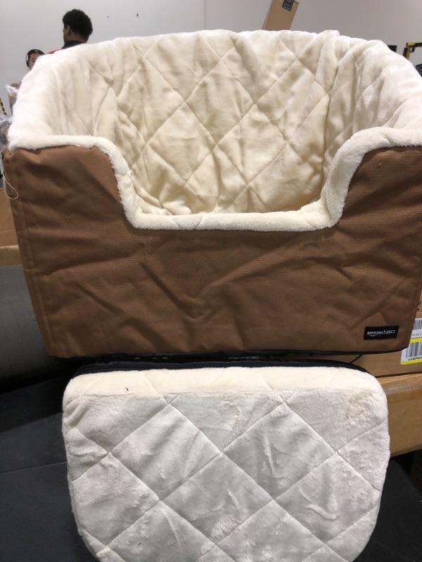 Photo 1 of Amazon Basics Pet Car Booster Bucket Seat - 18" x 22" x 16" - Tan
