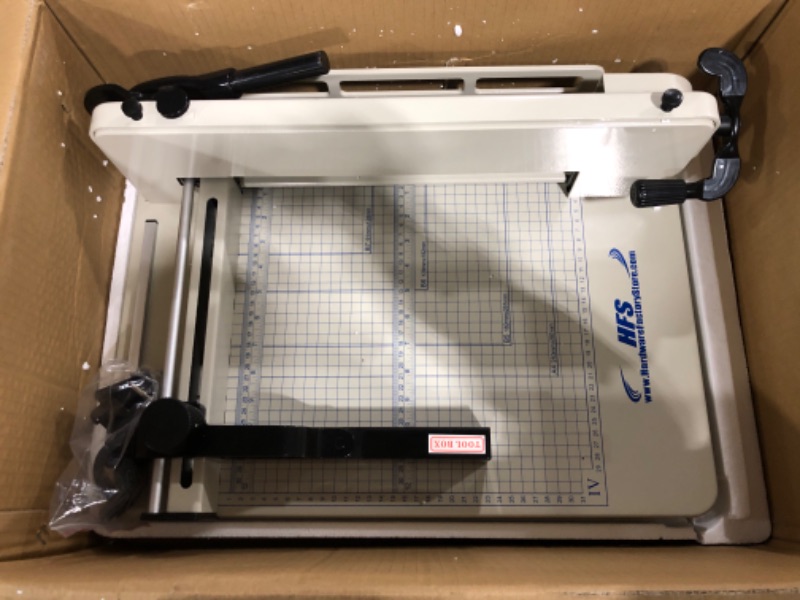 Photo 2 of HFS (R) Heavy Duty Guillotine Paper Cutter -12'' (12'' Paper Cutter)