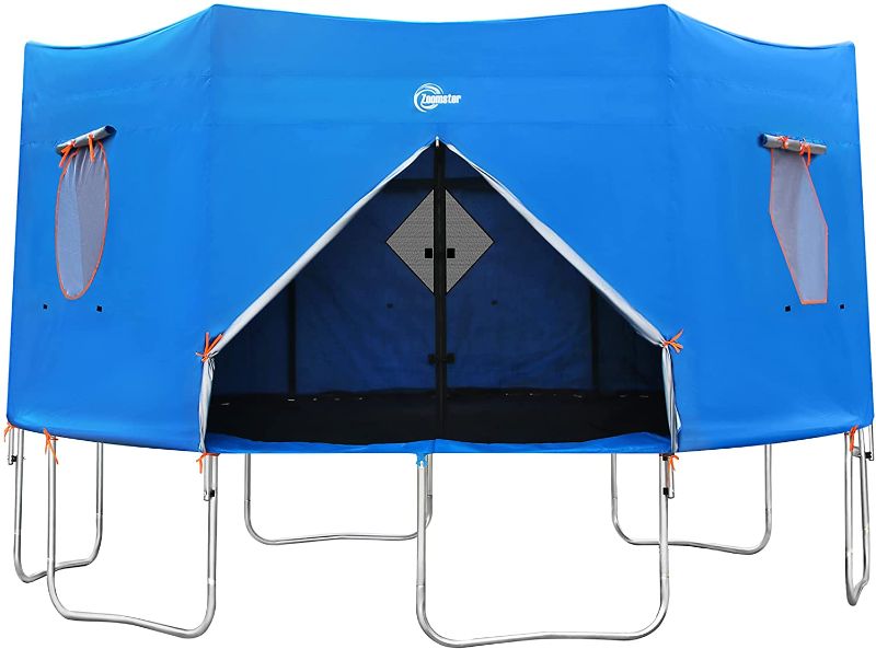 Photo 1 of 15FT Trampoline Tent, Fits for 6 Straight Pole Round Trampoline, Trampoline Tent Cover (Tent Only)
