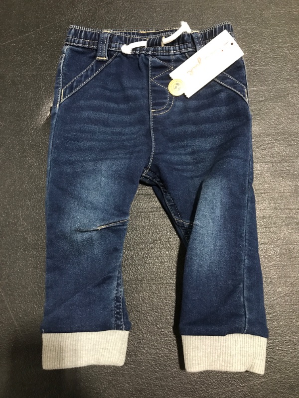 Photo 2 of Baby Boys' Jogger Jeans - Cat & Jack™ Dark Wash. SIZE 12M. 
