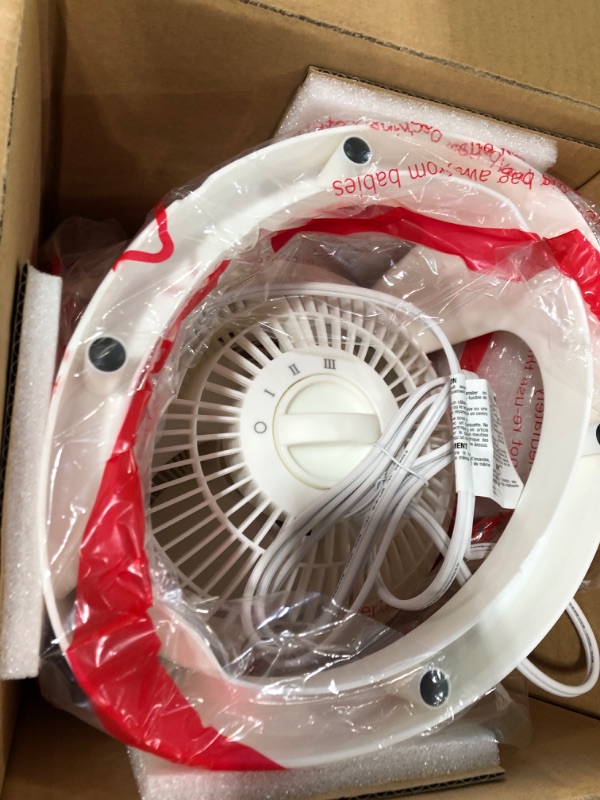 Photo 1 of IRIS USA WOOZOO Air Circulator Fan, Vortex Fan, Desk Fan, Portable Fan, 3 Speed Settings, 360 Tilting Head, 52ft Max Air Distance, Large, White
