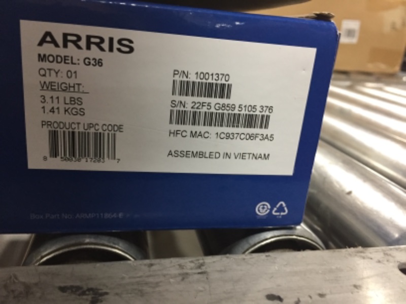 Photo 3 of ARRIS Surfboard G36 DOCSIS 3.1 Multi-Gigabit Cable Modem & AX3000 Wi-Fi Router | Comcast Xfinity, Cox, Spectrum| Four 2.5 Gbps Ports | 1.2 Gbps Max Internet Speeds | 4 OFDM Channels | 2 Year Warranty Cable Modem Router - DOCSIS 3.1 Gigabit