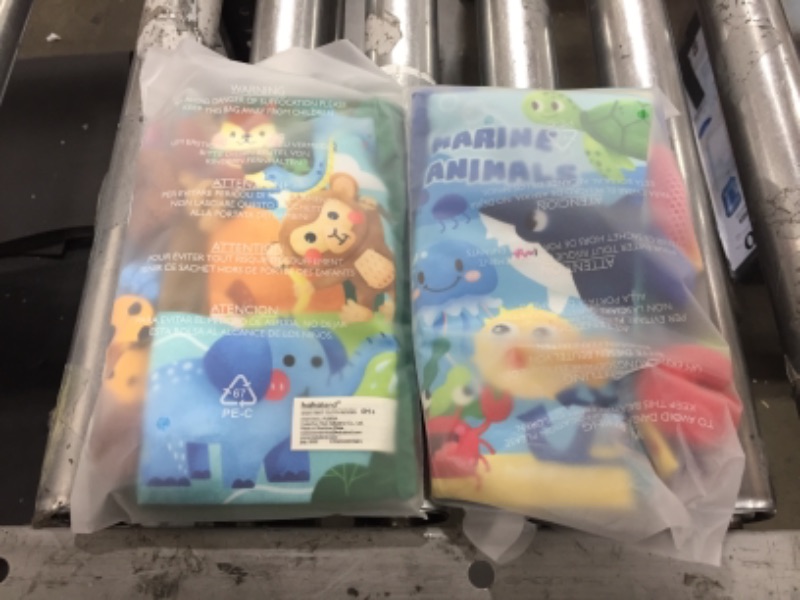 Photo 2 of Baby Books 0-6 Months 2PCS Baby Toys 6 to 12 Months Touch Feel First Cloth Crinkle Soft Books 0-3-6-12-18 Months Baby Boy Girl Shower Gifts Set Easter Basket Stuffers for Babies Sensory Stroller Toys
