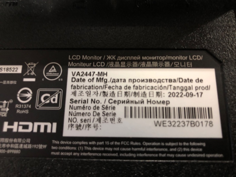 Photo 4 of ViewSonic VA2447-MHU 24 Inch Full HD 1080p USB C Monitor with Ultra-Thin Bezel & VB-CAM-001 Full HD 1080p USB Web Camera w/Dual Stereo Microphone 24-Inch USB-C Monitor + WebCam