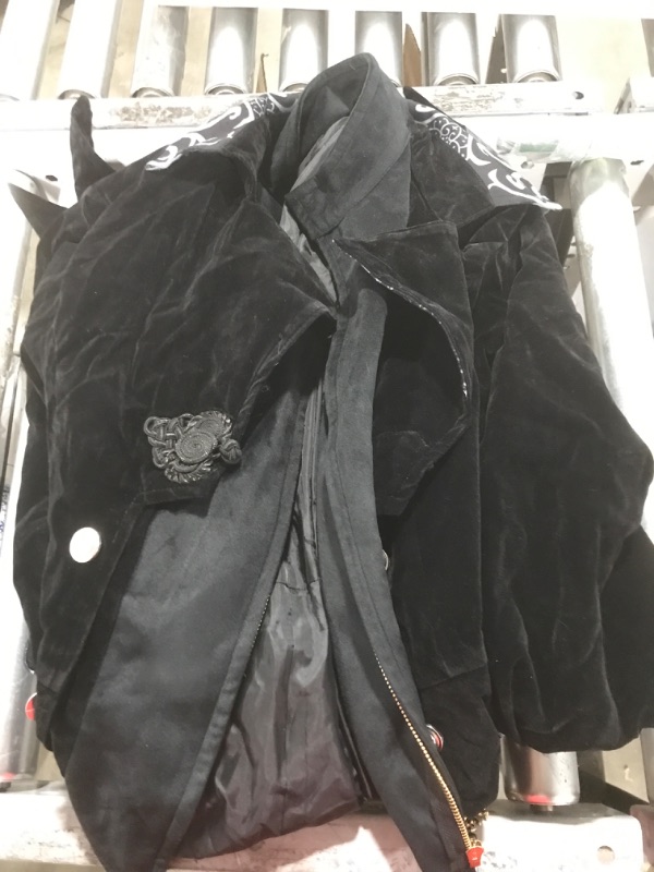 Photo 1 of BLACK VELVET JACKET WITH DESIGN SIZE XL MENS 