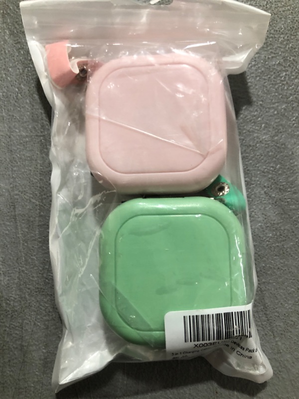 Photo 2 of 3 in 1 Charging Cable, Three in One Multi Charging Cable, 3 in 1 Retractable Charging Cable, Three in One Charging Cable Roll for Cell Phones, Tablets, and Most Devices Pack of 2 pink green