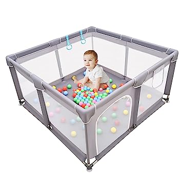 Photo 1 of Baby Playpen, Baby Playpen for Toddler, Baby Playard, Playpen for Babies with Gate, Indoor & Outdoor Playard for Kids Activity Center?Sturdy Safety Play Yard with Soft Breathable Mesh
