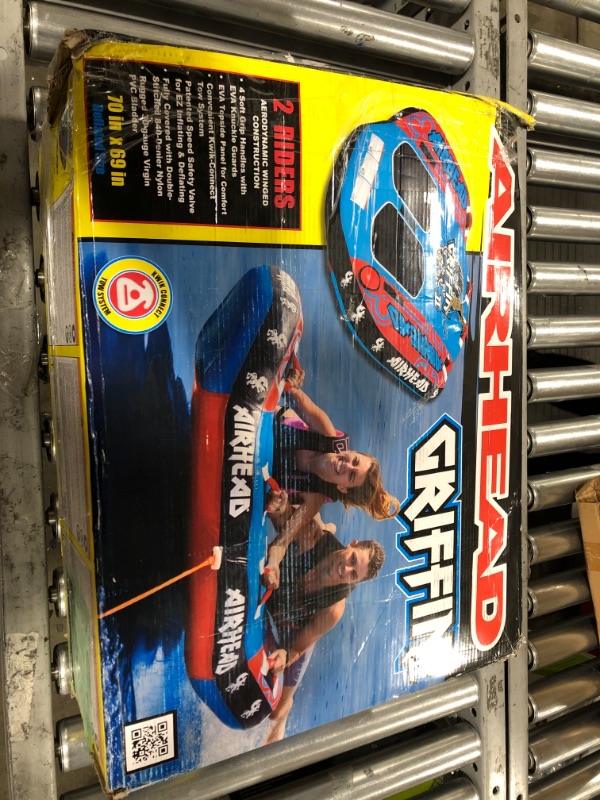 Photo 3 of Airhead Griffin 2 Person Inflatable Winged Shaped Water Boating Towable Tube