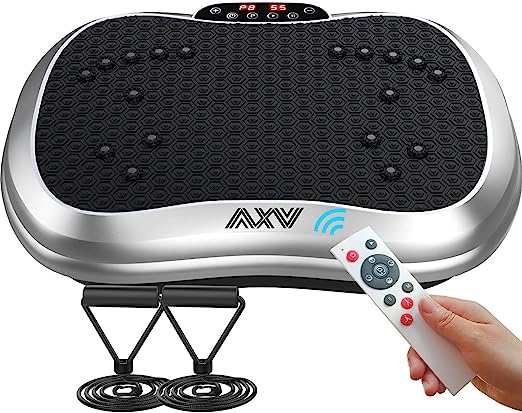 Photo 1 of AXV Vibration Plate Exercise Machine Whole Body Workout Vibrate Fitness Platform Lymphatic Drainage Machine for Weight Loss Shaping Toning Wellness Home Gyms Workout
