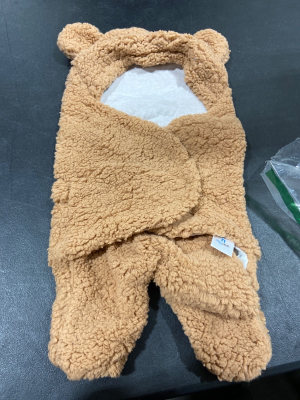 Photo 1 of BlueMello Baby Swaddle Blanket | Ultra-Soft Plush Essential for Infants 0-6 Months | Receiving Swaddling Wrap Brown | Ideal Newborn Registry and Toddler Boy Accessories | Perfect Baby Girl Shower Gift