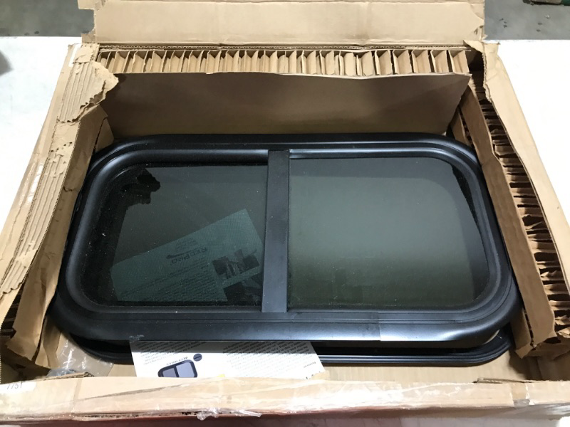 Photo 1 of RecPro RV Window | Teardrop Style | Vertical Sliding | RV Window Replacement | Made in USA (12"W x 24"H)