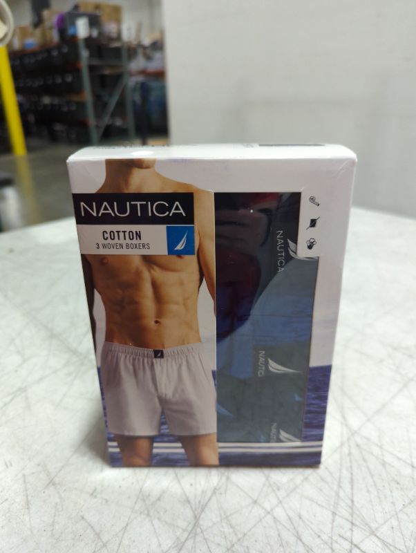 Photo 2 of "NEW IN ORIGINAL PACKAGING" 
Nautica Men's Cotton Woven 3 Pack Boxer -L