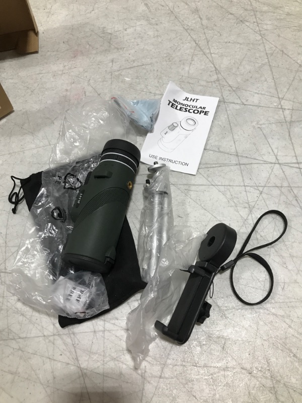 Photo 2 of JLHT 40X60 Monocular Telescope High Power Monocular for Adults with Phone Adapter& Tripod& Hand Strap Low Night Vision Monocular Equipped with BAK4 Prism for Bird Watching Hunting Traveling Concert