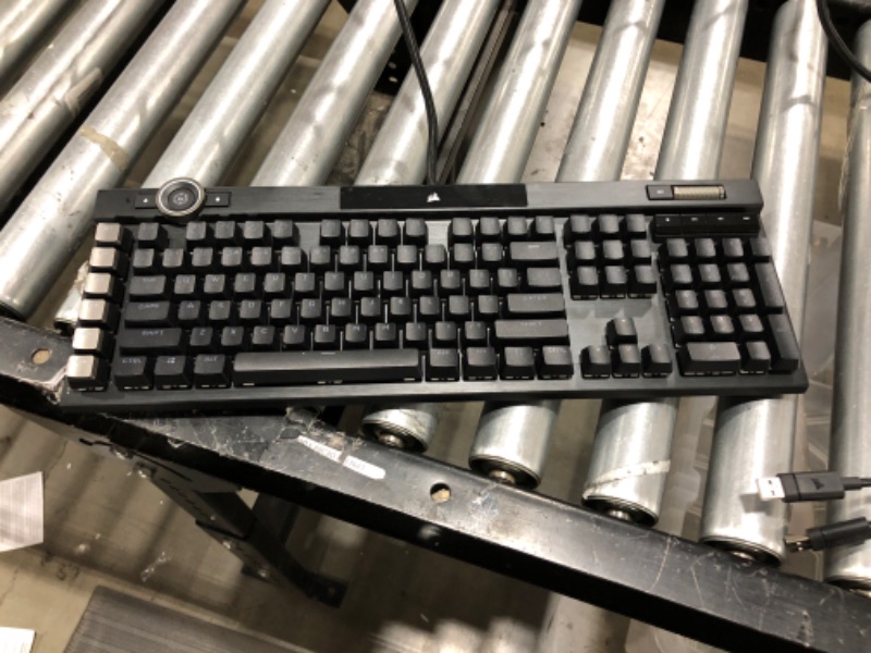 Photo 2 of Corsair Wired K100 RGB Mechanical Gaming Keyboard - CHERRY MX SPEED RGB Silver Keyswitches - AXON Hyper-Processing Technology for 4x Faster Throughput - 44-Zone RGB LightEdge - PBT Double-Shot Keycaps
