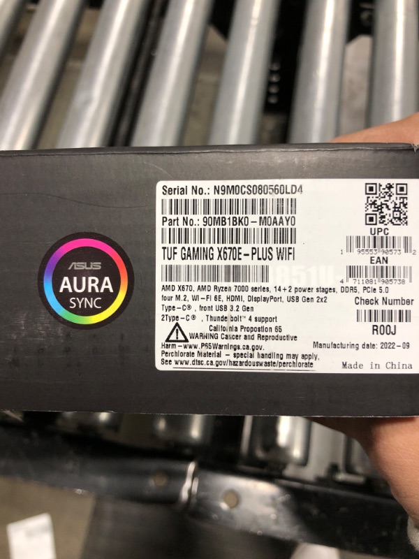 Photo 3 of ASUS TUF Gaming X670E-PLUS WiFi 6E Socket AM5 (LGA 1718) Ryzen 7000 ATX Gaming Motherboard(16 Power Stages, PCIe® 5.0, DDR5 Memory, Four M.2 Slots,2.5 Gb LAN,USB 4, Aura RGB Lighting)