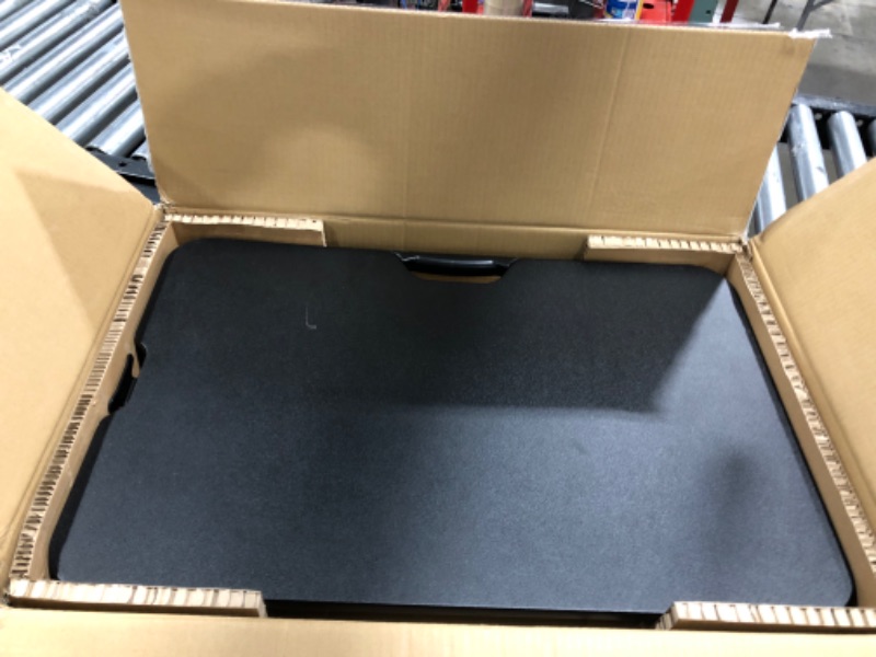 Photo 2 of Height Adjustable Standing Desk Converter, Standing Desk Converter,Sit-Stand Desk Riser with Gas Spring Riser Table for Standing or Sitting Fully Assembled