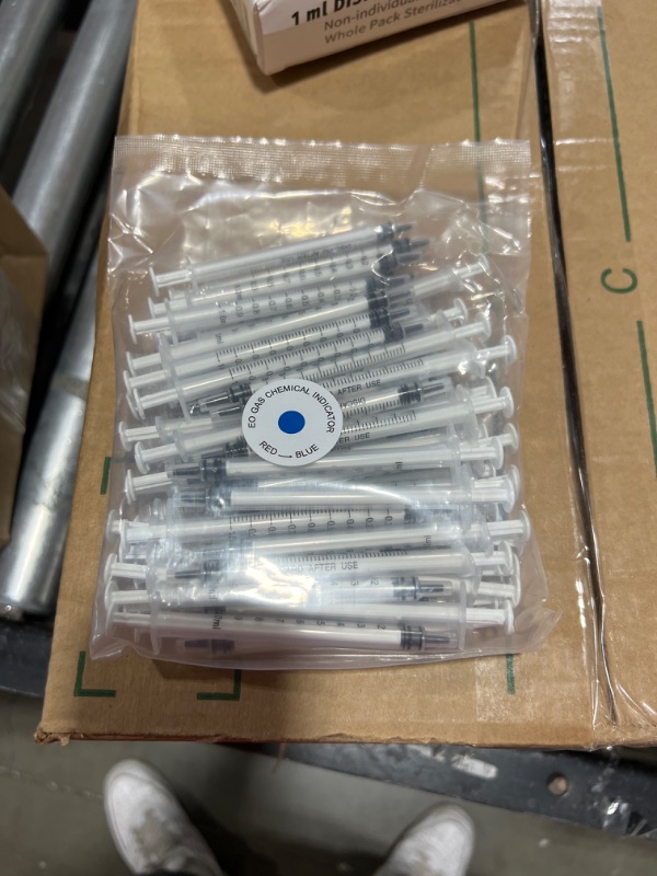 Photo 2 of 1ml Syringes with Cap, Luer Slip Tip, Sterile Sealed, No Needle (50 pcs, 1ML) 50 pcs 1ML