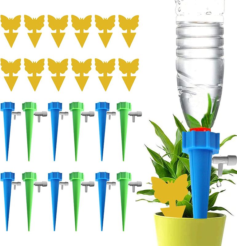 Photo 1 of 
Plant Self Watering Planter Insert Spikes Stakes, 12Pack Plant Watering Devices with Adjustable Control Valve Switch, Automatic Plant Waterer for Vacations Outdoor Indoor Potted
