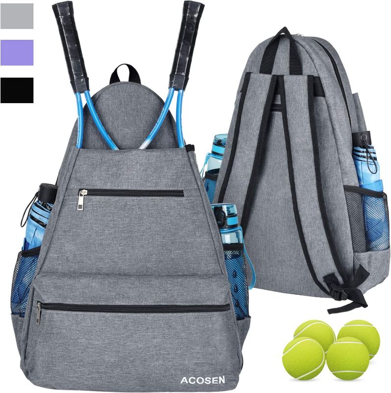 Photo 1 of ACOSEN Tennis Bag Tennis Backpack - Large Tennis Bags for Women and Men to Hold Tennis Racket,Pickleball Paddles, Badminton Racquet, Squash Racquet,Balls and Other Accessories
