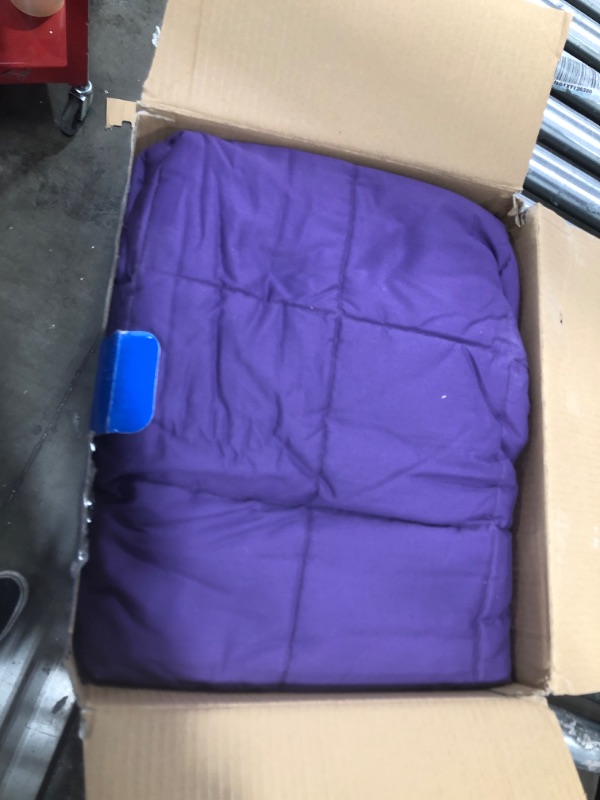Photo 1 of Alomidds Weighted Blanket (48"x72",15lbs Twin Size Purple), Weighted Blankets for Adults and Kids, Cooling Breathable Soft Heavy Blanket Microfiber Material with Glass Beads 
