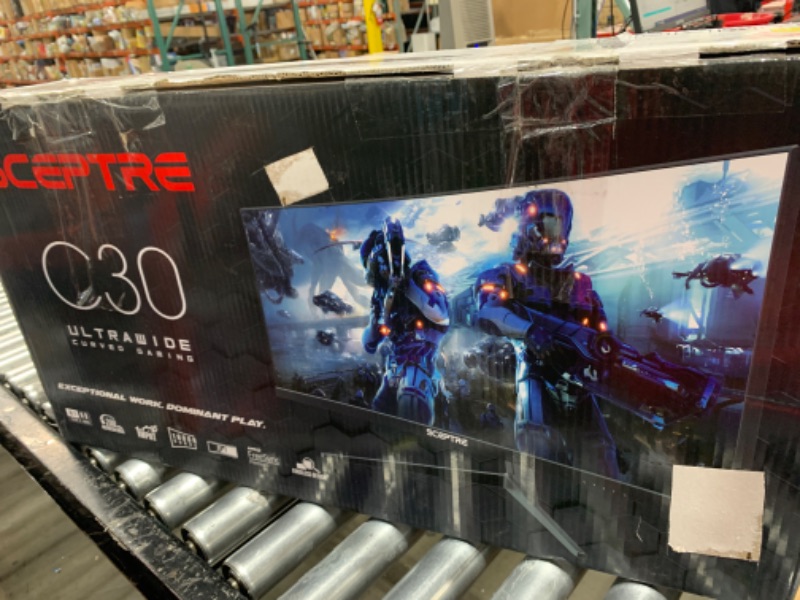 Photo 8 of Sceptre 30-inch Curved Gaming Monitor 21:9 2560x1080 Ultra Wide Ultra Slim HDMI DisplayPort up to 200Hz Build-in Speakers, Metal Black (C305B-200UN1)