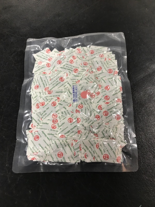 Photo 2 of  20CC(300-Pack) Food Grade Oxygen Absorbers Packets for Home Made Jerky and Long Term Food Storage, Stored in Vacuum Bag and 3 times Oxygen Absorption Capacity
