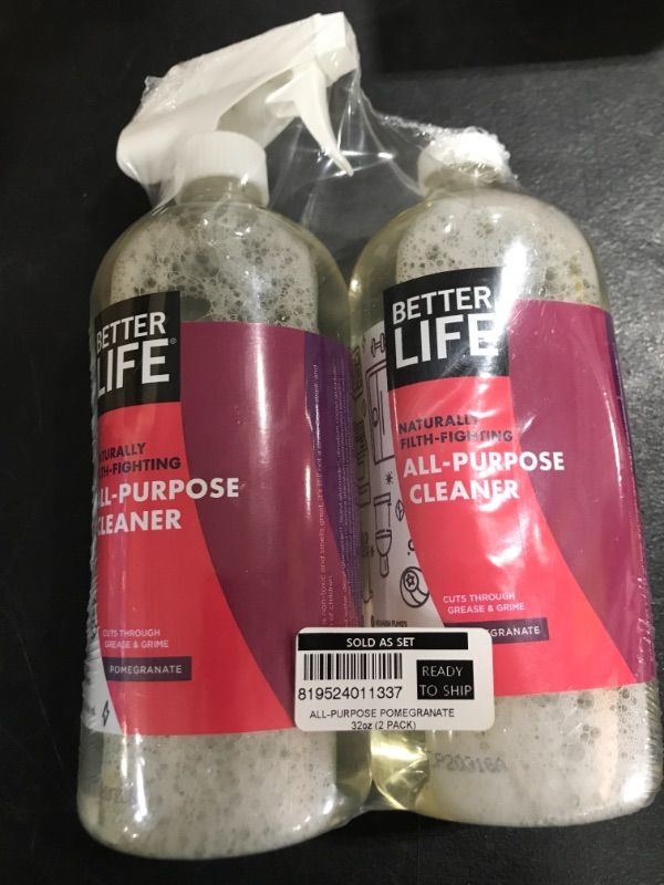 Photo 1 of Better Life All-Purpose Cleaner, Pomegranate, 32 Fl Oz (Pack of 2), Pomegranate, 64 Fl Oz 32 Fl Oz (Pack of 2) Pomegranate