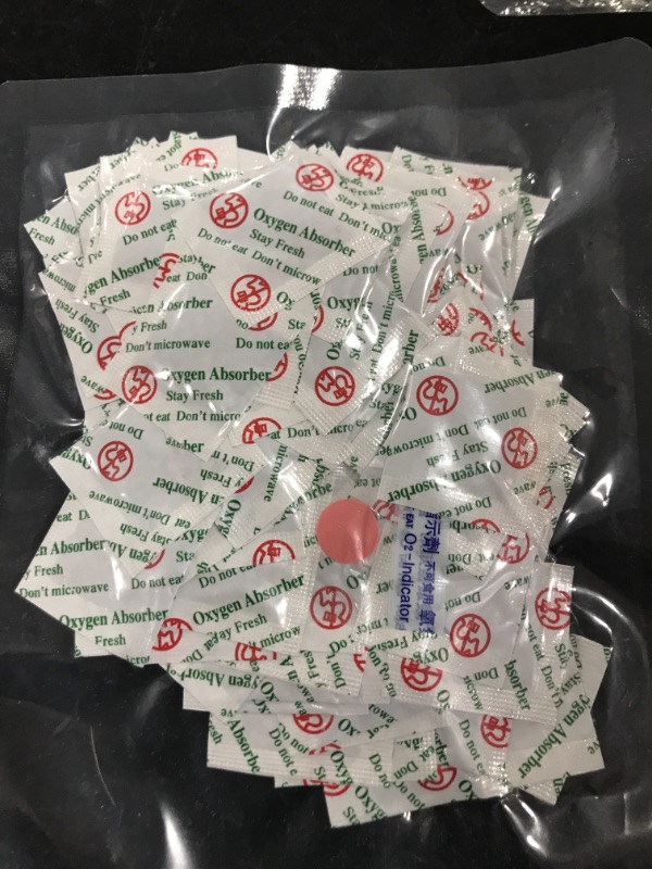 Photo 2 of 100CC(100-Pack) Food Grade Oxygen Absorbers Packets for Home Made Jerky and Long Term Food Storage
