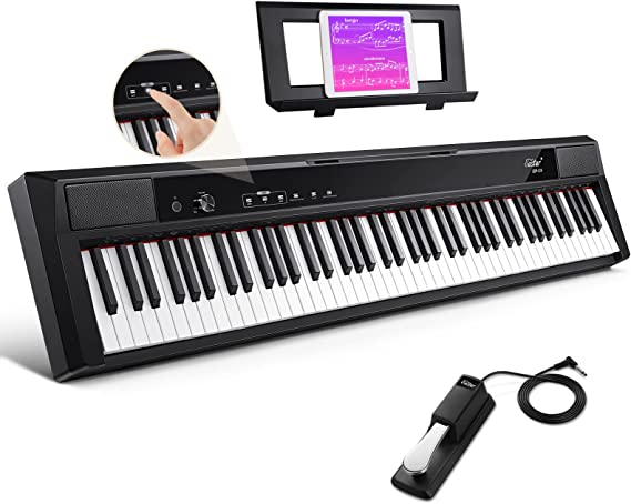 Photo 1 of Eastar EP-120 Portable Weighted 88-Key Digital Piano for Beginners with Touchscreen/Sustain Pedal