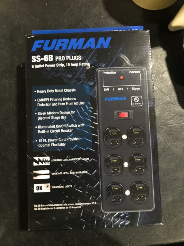 Photo 2 of Furman Power Conditioner (SS6B) black Standard Strip